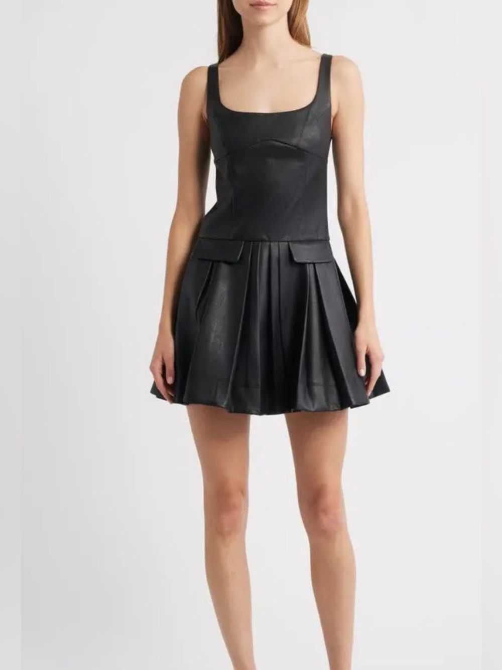 En Saison Faux Leather Dress XS NWT